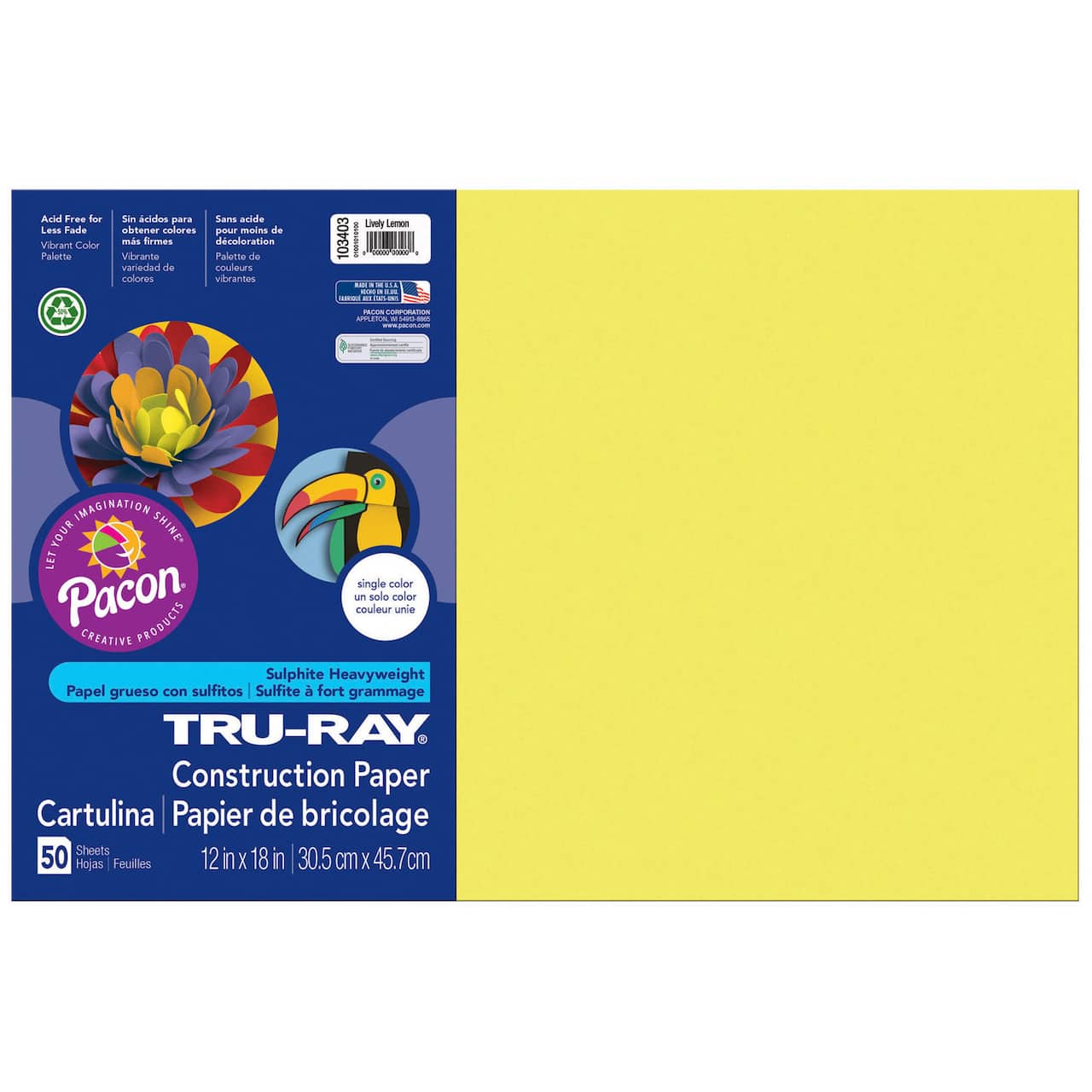 Tru-Ray® 12" x 18" Construction Paper, 3 Packs of 50